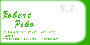 robert piko business card